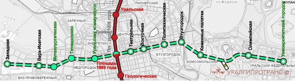 Схема второй ветки метро Схема второй ветки метро