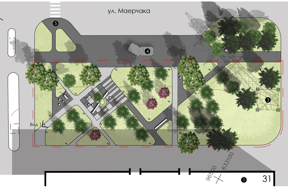 Царство геопластики: в Красноярске благоустроят два сквера на Маерчака 1 Царство геопластики: в Красноярске благоустроят два сквера на Маерчака 1