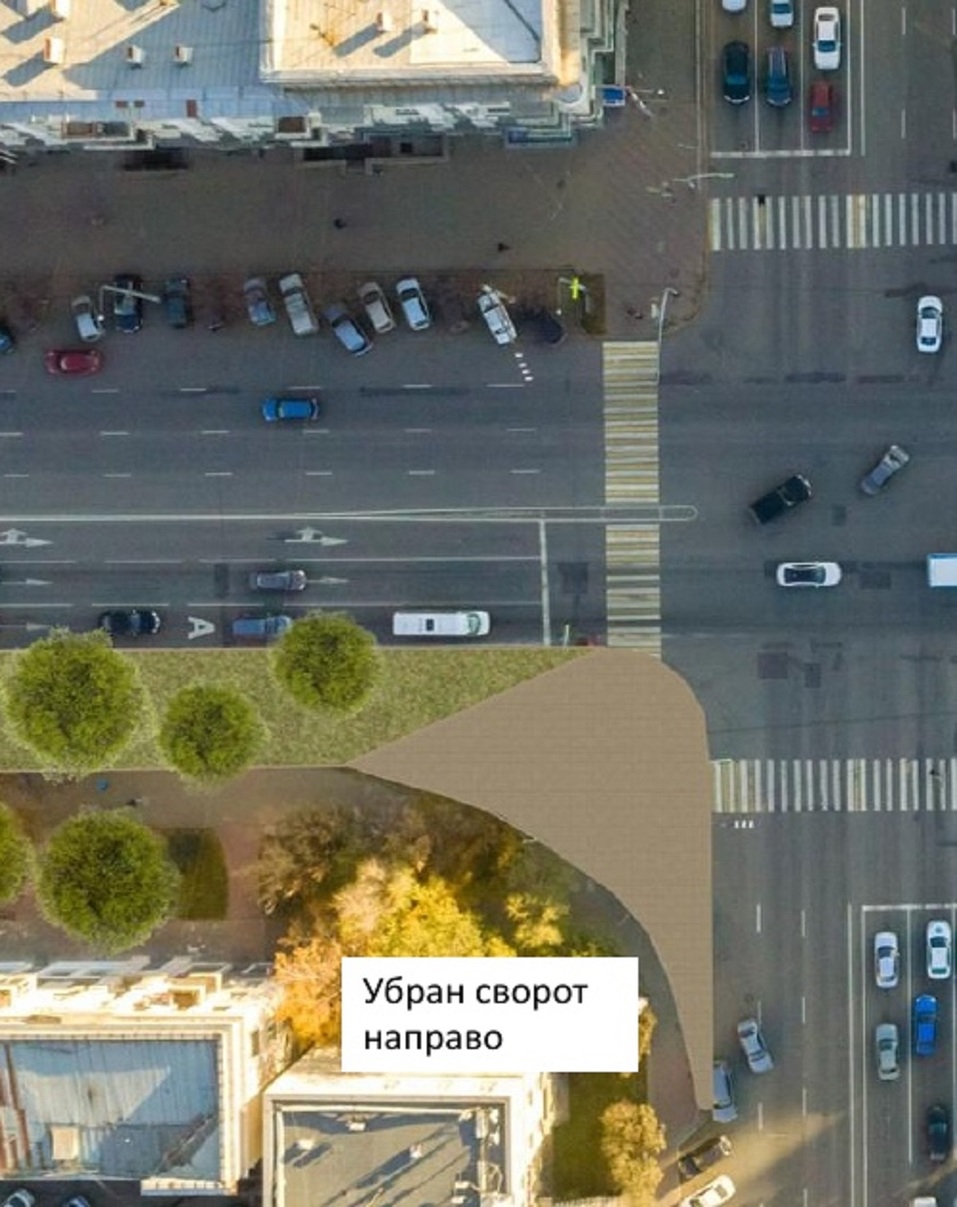 На проспекте Ленина в центре Челябинска планируют убрать правый поворот и построить сквер 2 На проспекте Ленина в центре Челябинска планируют убрать правый поворот и построить сквер 2