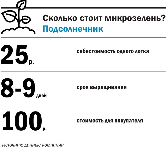Себестоимость микрозелени Себестоимость микрозелени