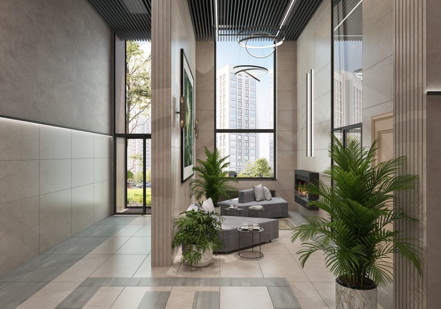 Холл с камином Холл с камином