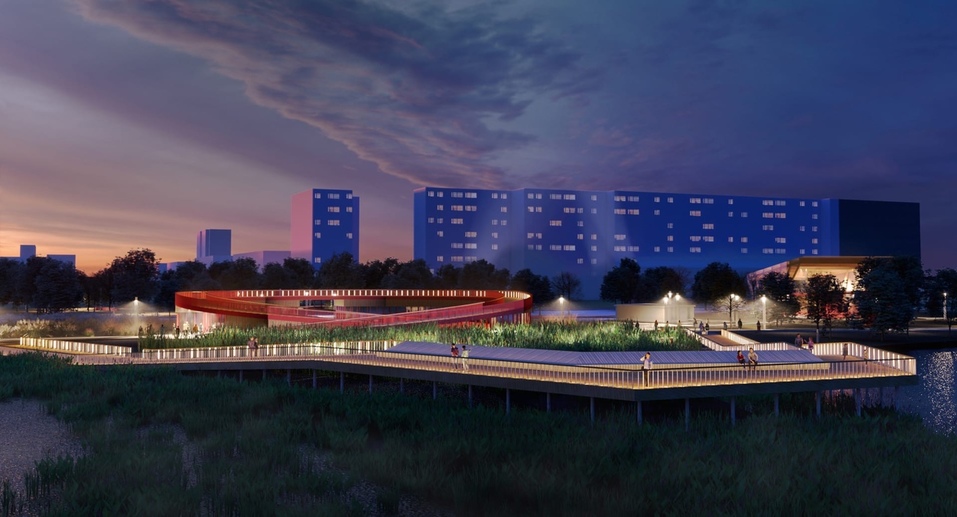 На набережной озера Смолино планируют построить концертную площадку 1 На набережной озера Смолино планируют построить концертную площадку 1