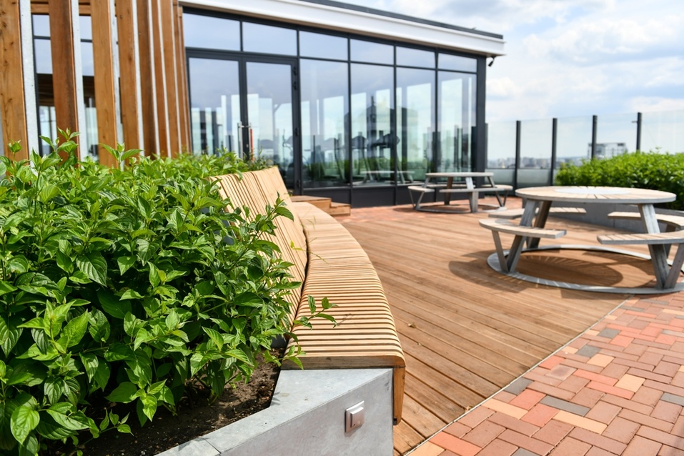 Мебель на кровлях выполнена из экологичных материалов Мебель на кровлях выполнена из экологичных материалов