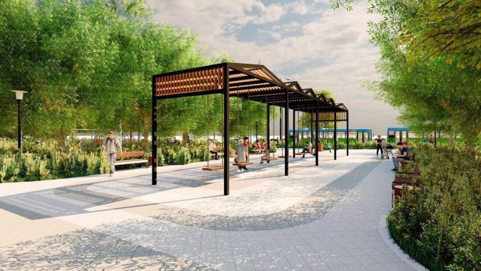 В центре Челябинска к концу сентября появится новый сквер 2 В центре Челябинска к концу сентября появится новый сквер 2