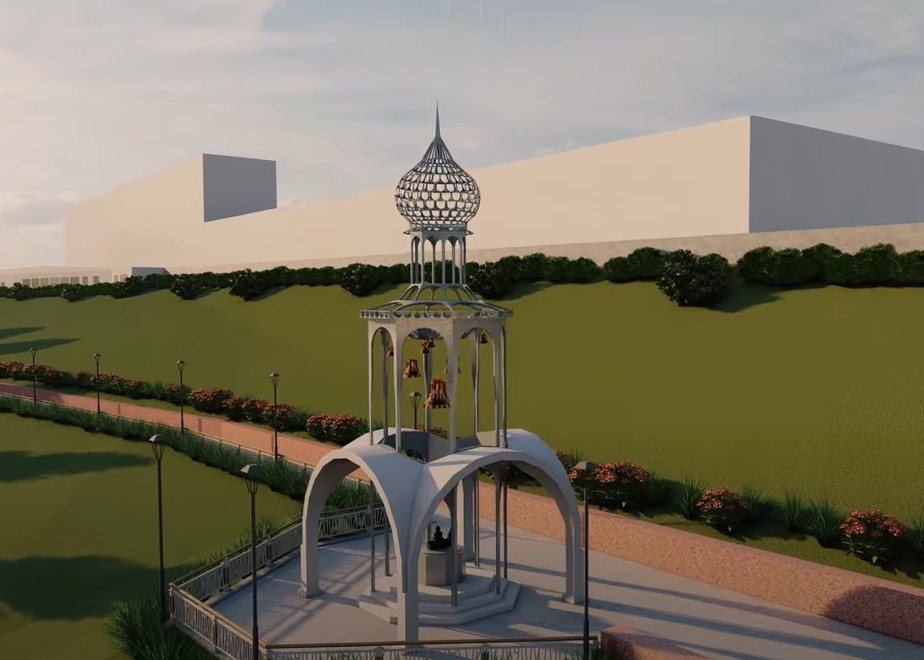 Часовню спроектировали ровно в том месте, где стоял когда-то Благовещенский собор Часовню спроектировали ровно в том месте, где стоял когда-то Благовещенский собор