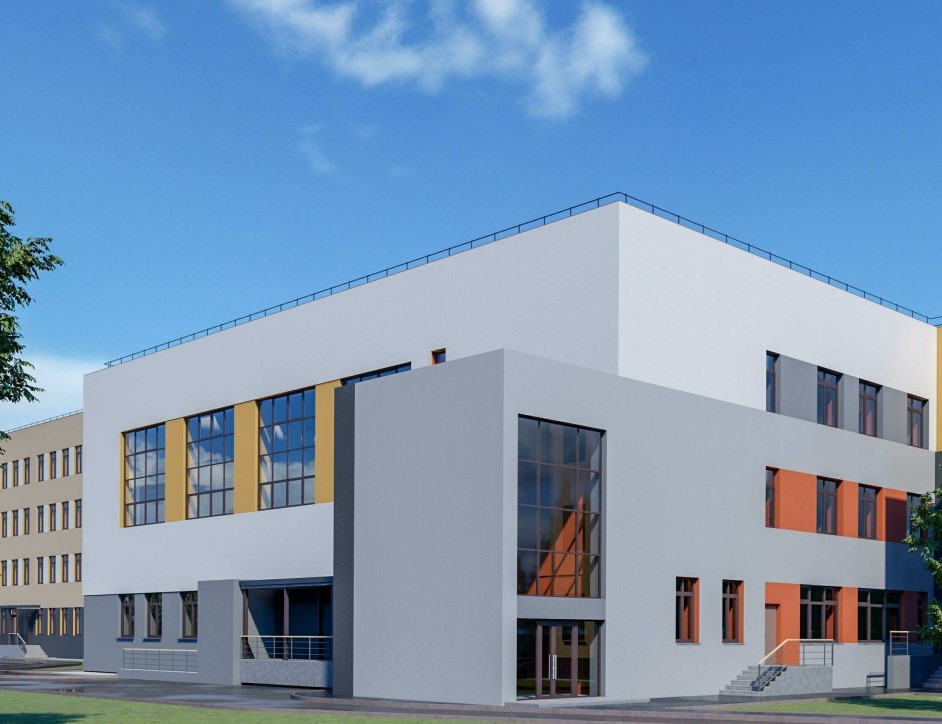 Здание школы будет разноэтажным Здание школы будет разноэтажным