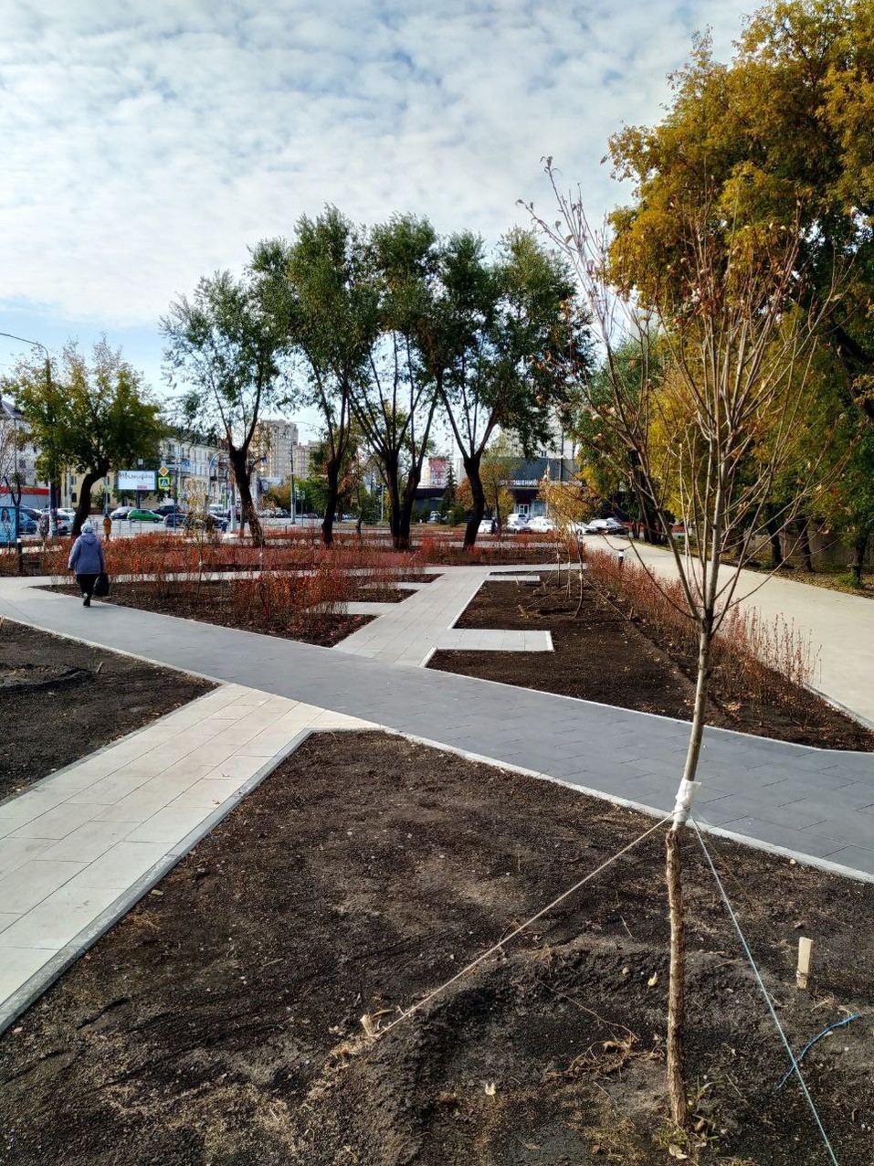 В центре Челябинска заканчивают обустраивать сквер на месте снесенных бараков 5 В центре Челябинска заканчивают обустраивать сквер на месте снесенных бараков 5