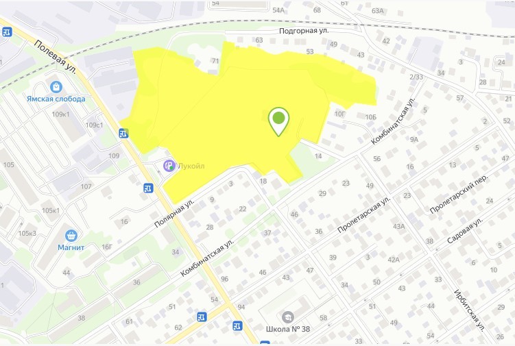 Участок окружен частным сектором, жилыми домами и промзонами Участок окружен частным сектором, жилыми домами и промзонами