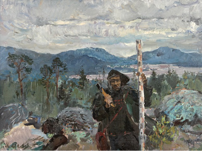 Картина Германа Метелёва «Геодезист» Картина Германа Метелёва «Геодезист»