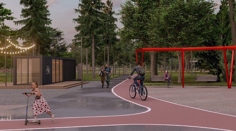 Парк выглядит очень современно Парк выглядит очень современно