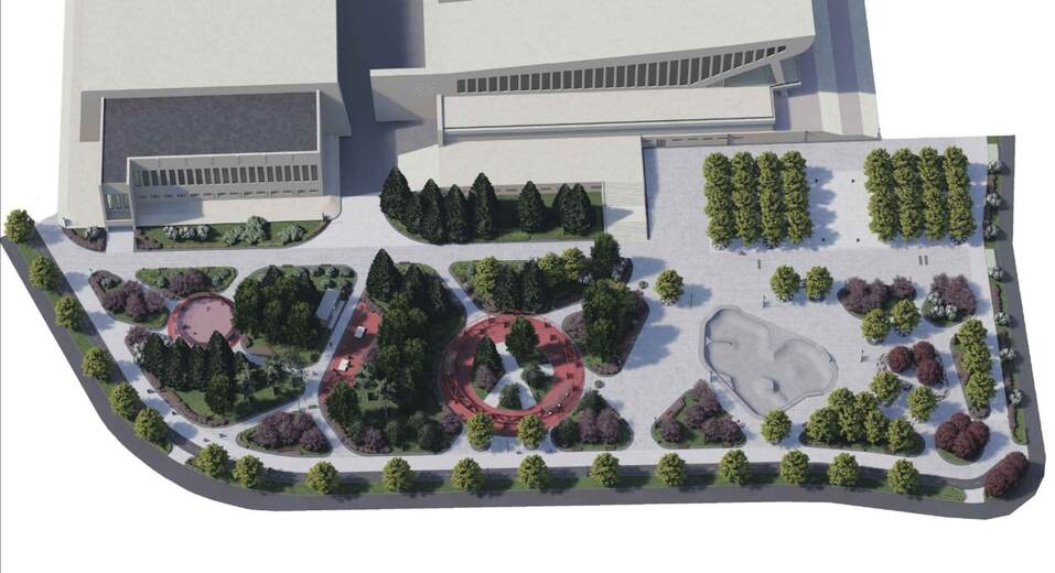 Челябинцам показали, как будет выглядеть новый сквер возле дворца спорта «Юность» 1