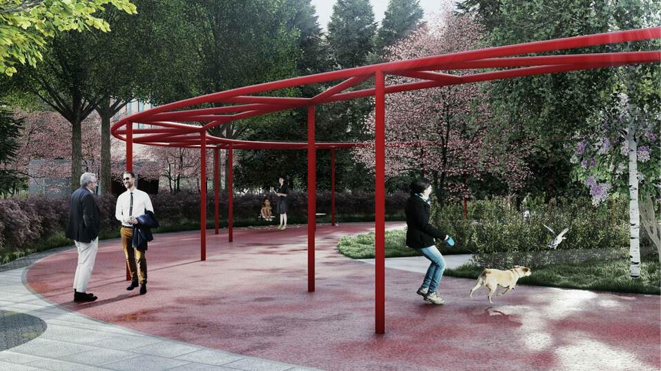 Челябинцам показали, как будет выглядеть новый сквер возле дворца спорта «Юность» 2 Челябинцам показали, как будет выглядеть новый сквер возле дворца спорта «Юность» 2