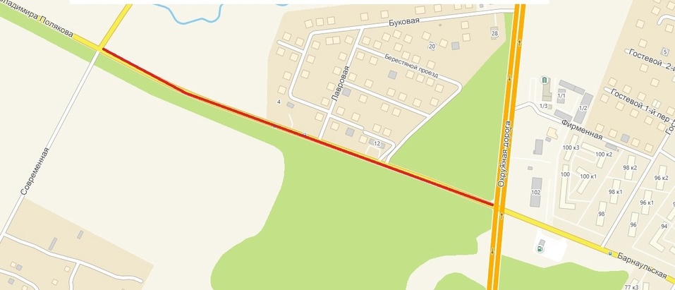 Участок дороги с просадкой и колеей Участок дороги с просадкой и колеей