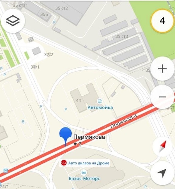 Место перекрытия на карте Место перекрытия на карте