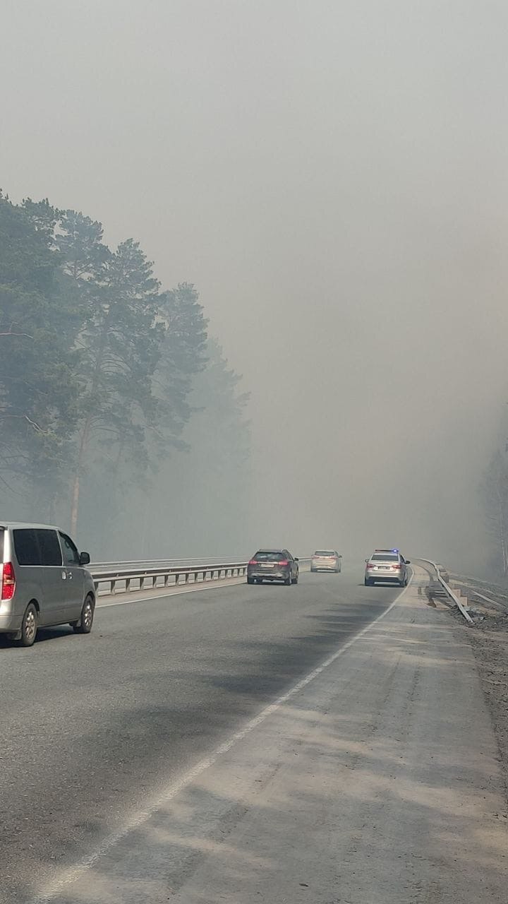 Дымом заволокло дорогу Дымом заволокло дорогу