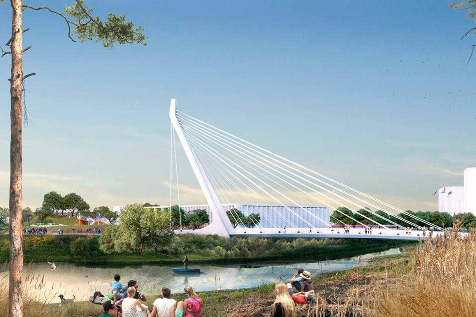 «КОНАР» представил на «Иннопроме» макет нового моста через реку Миасс. ФОТО 2