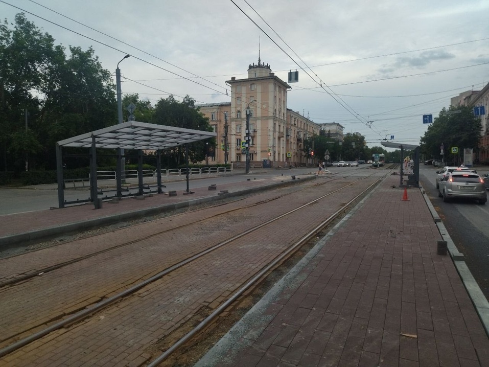 В ЗАГС на трамвае: в центре Челябинска открыли новую остановку 1