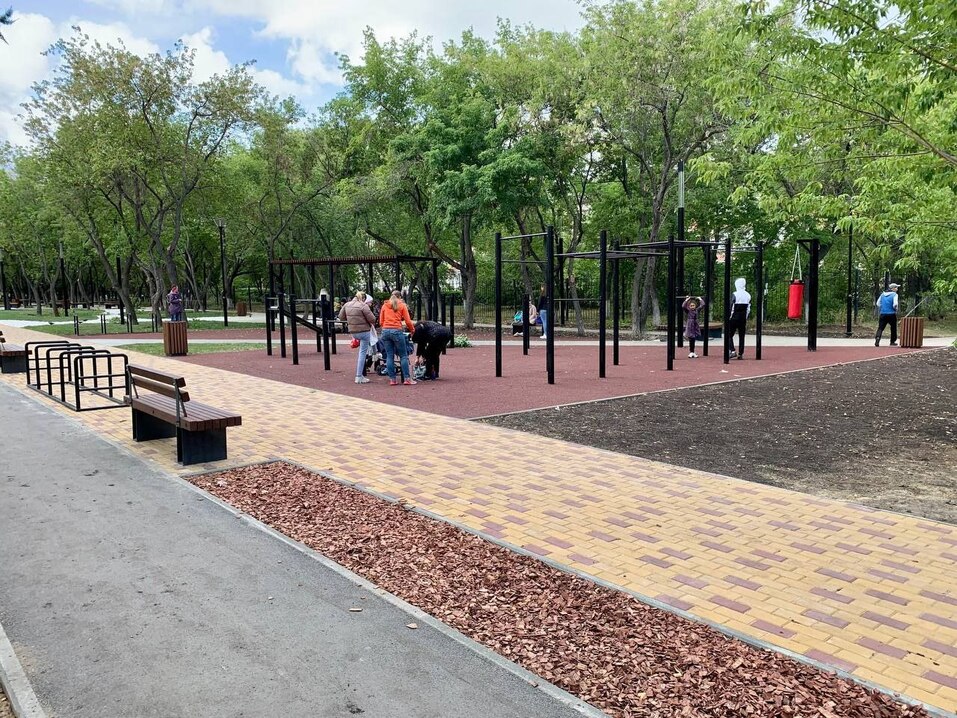 Новый сквер с велодорожкой появился на ЧТЗ. Фото 1 Новый сквер с велодорожкой появился на ЧТЗ. Фото 1