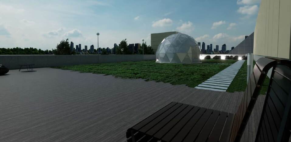 На крыше Тюменского технопарка к весне разобьют зеленую зону 2 На крыше Тюменского технопарка к весне разобьют зеленую зону 2