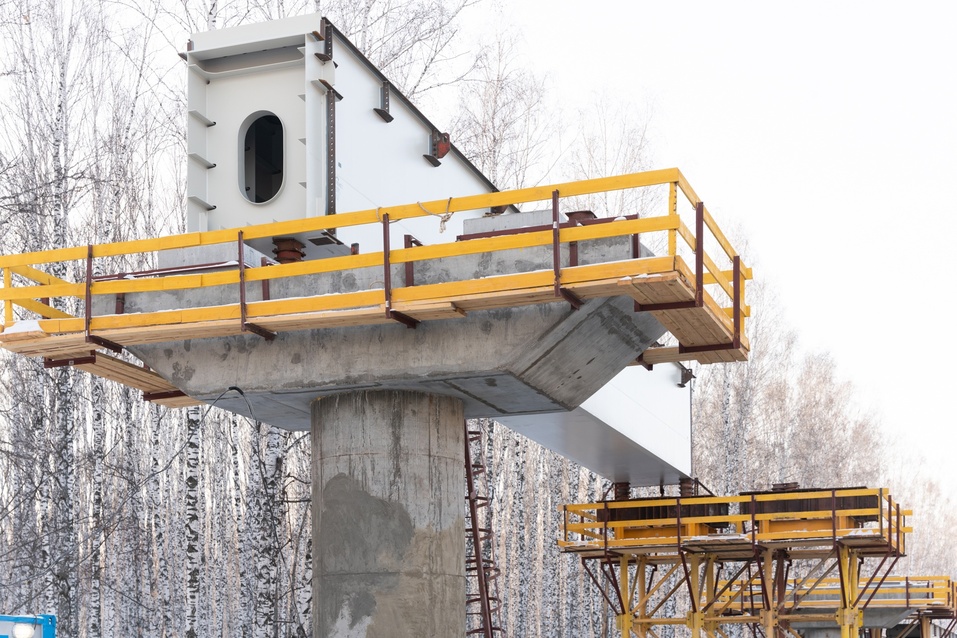 Работы по сооружению третьего уровня развязки Работы по сооружению третьего уровня развязки