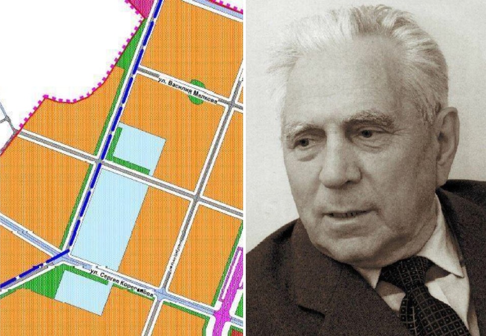 Улица выделена синим Улица выделена синим