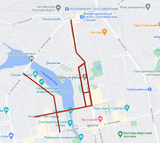 В выходные центр Екатеринбурга снова перекроют из-за соревнований 1 В выходные центр Екатеринбурга снова перекроют из-за соревнований 1