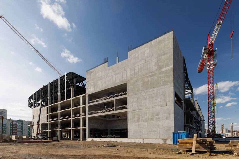 В Челябинске возвели каркас «РМК-Арены». Фото 1 В Челябинске возвели каркас «РМК-Арены». Фото 1