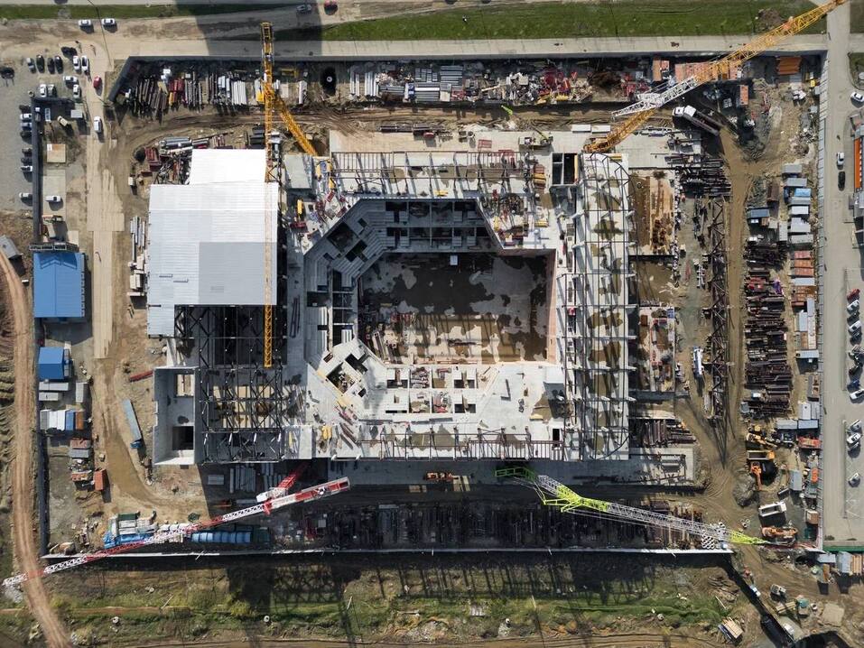 В Челябинске возвели каркас «РМК-Арены». Фото 3 В Челябинске возвели каркас «РМК-Арены». Фото 3