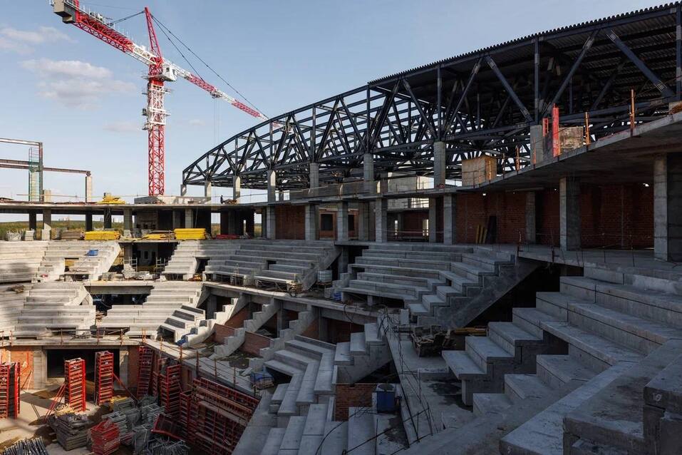 В Челябинске возвели каркас «РМК-Арены». Фото 2 В Челябинске возвели каркас «РМК-Арены». Фото 2