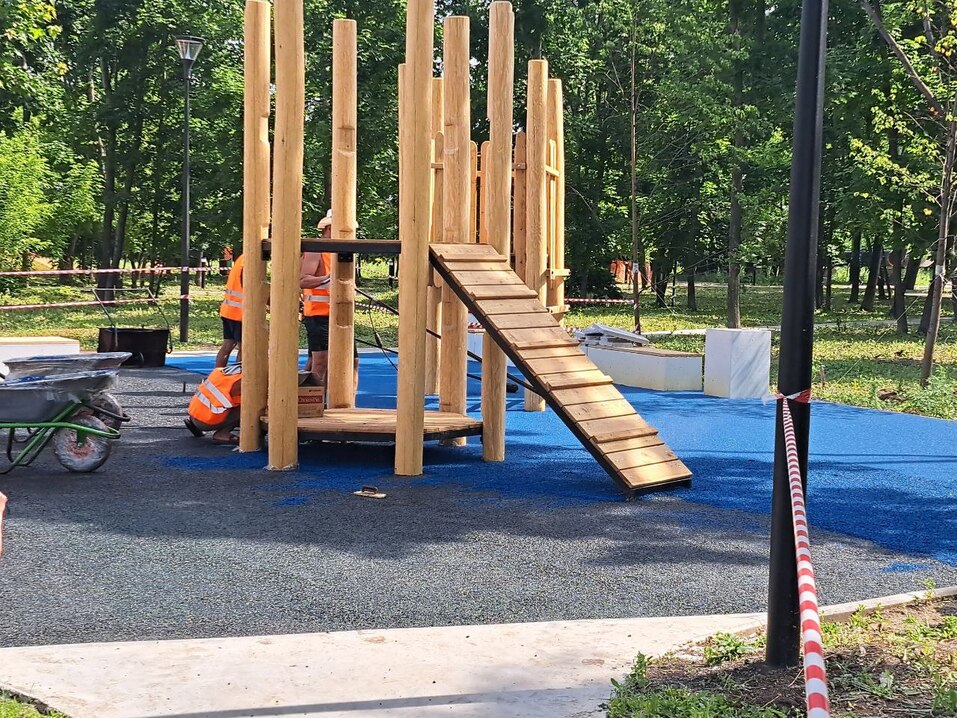 Памп-трек, игровые и спортплощадки: как преображается челябинский парк 2 Памп-трек, игровые и спортплощадки: как преображается челябинский парк 2