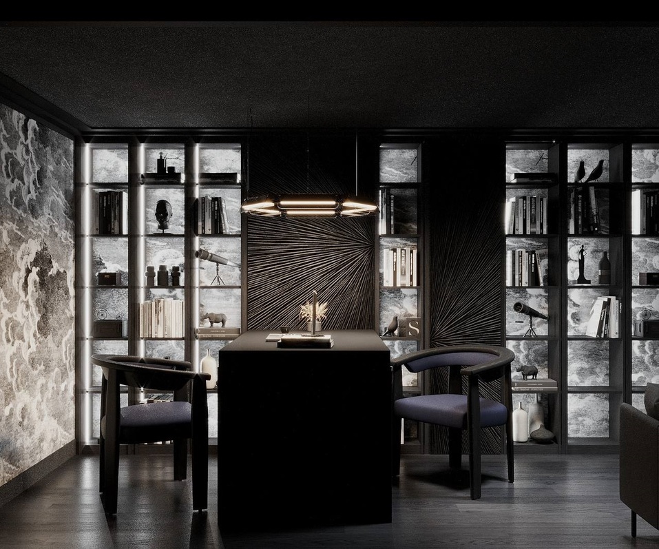 Рендер внутреннего оформления резиденции клуба Рендер внутреннего оформления резиденции клуба