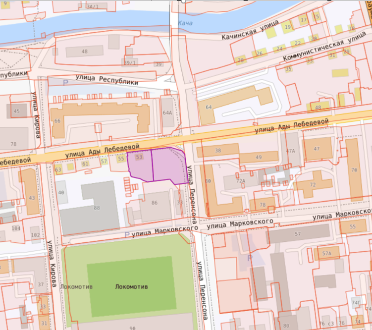 Участок, где расположится новый отель; Источник: материалы публичных слушаний Участок, где расположится новый отель; Источник: материалы публичных слушаний