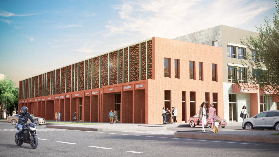 Ревитализация бывшего комбината питания на ул. Железнодорожников, 18А в Красноярске изменит функциональное значение здания (Фото: предоставлено компанией «Колесник») Ревитализация бывшего комбината питания на ул. Железнодорожников, 18А в Красноярске изменит функциональное значение здания (Фото: предоставлено компанией «Колесник»)