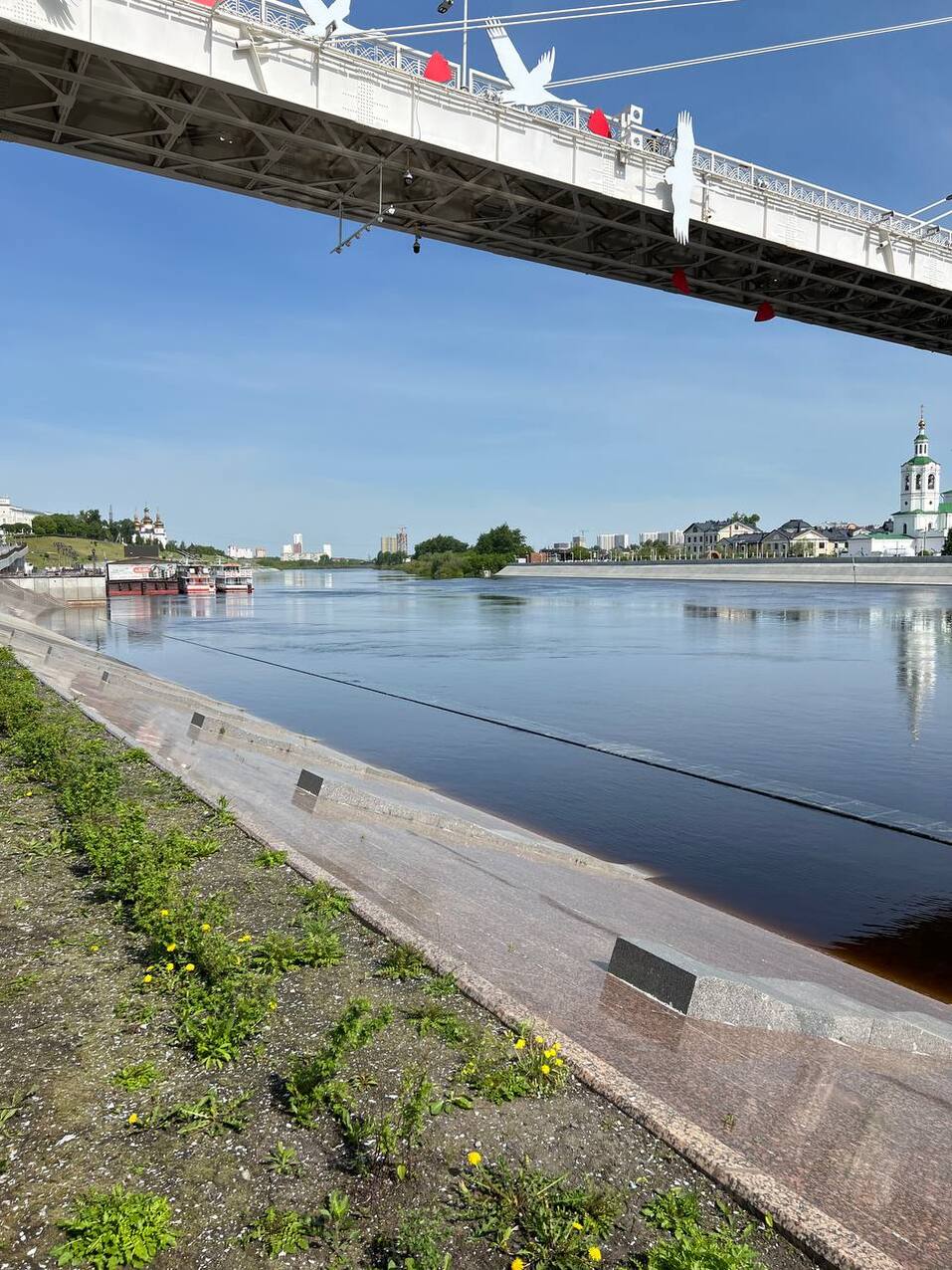 Тура в пределах Тюмени начала наполняться водой 1 Тура в пределах Тюмени начала наполняться водой 1