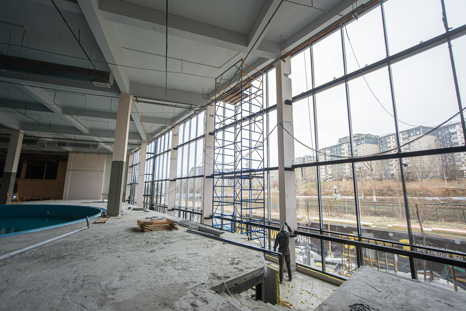 В ТРЦ «КомсоМолл», где создают термальный курорт, уже оборудовали бассейны: фото 1 В ТРЦ «КомсоМолл», где создают термальный курорт, уже оборудовали бассейны: фото 1