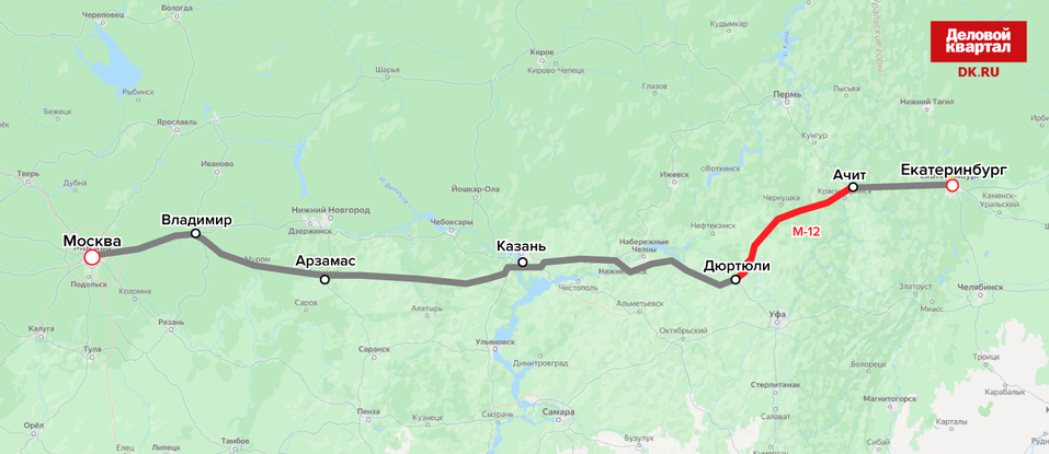 В Татарстан за два дня: Свердловский участок федеральной трассы М-12 «Восток» открыт 1 В Татарстан за два дня: Свердловский участок федеральной трассы М-12 «Восток» открыт 1