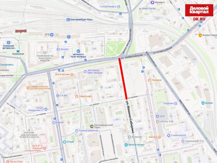 В Екатеринбурге на месяц закроют улицу Мамина-Сибиряка 1 В Екатеринбурге на месяц закроют улицу Мамина-Сибиряка 1