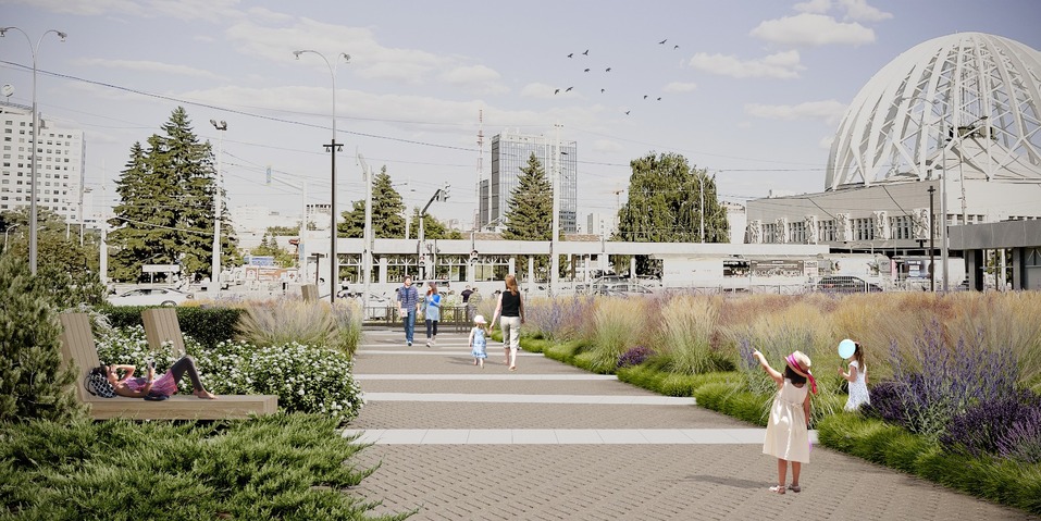 «Золотое Яблоко» обустроит сквер в центре Екатеринбурга: рендеры 1 «Золотое Яблоко» обустроит сквер в центре Екатеринбурга: рендеры 1