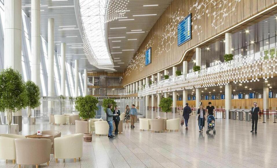 Каким станет аэровокзал в тюменском Рощино после завершения реконструкции 1 Каким станет аэровокзал в тюменском Рощино после завершения реконструкции 1