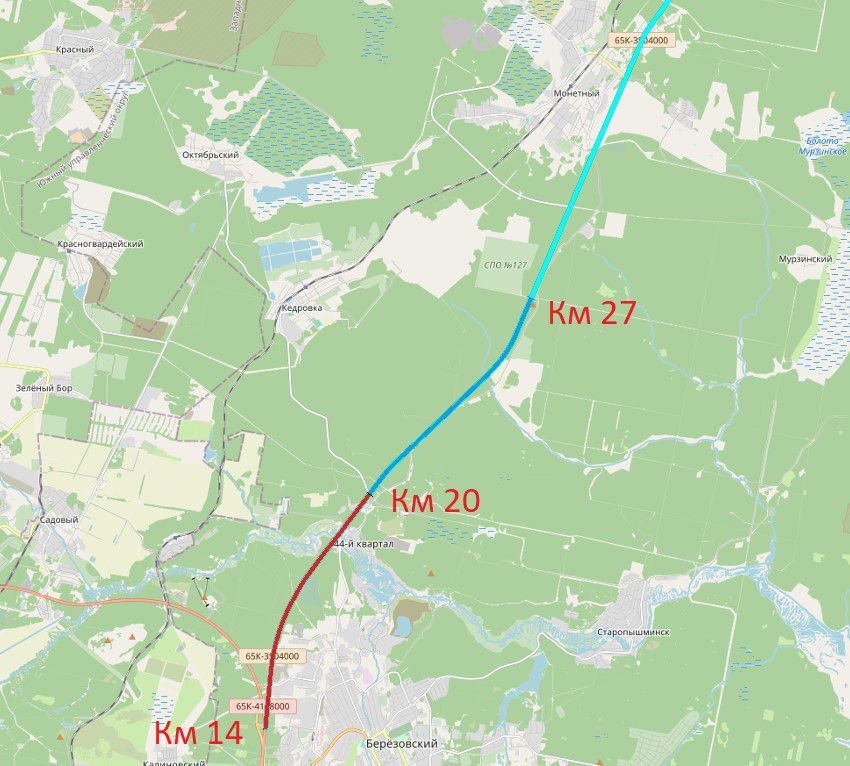 Еще один участок Режевского тракта станет четырехполосным 1 Еще один участок Режевского тракта станет четырехполосным 1