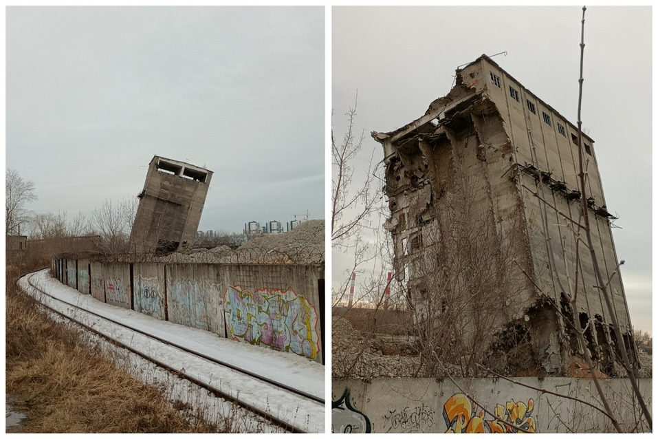 Тюменцы опасаются обрушения элеватора: его разбирает строительная компания 2 Тюменцы опасаются обрушения элеватора: его разбирает строительная компания 2