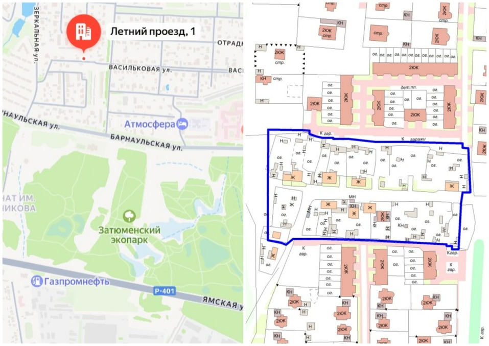 Частную застройку рядом с Затюменским парком планируют завести под КРТ 1 Частную застройку рядом с Затюменским парком планируют завести под КРТ 1