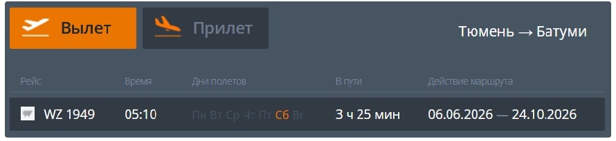 Из Тюмени запускают прямой авиарейс на грузинское побережье Черного моря 1 Из Тюмени запускают прямой авиарейс на грузинское побережье Черного моря 1
