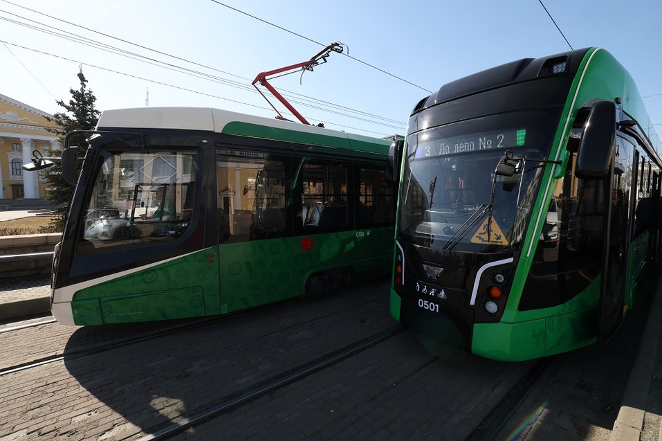 Первые трехсекционные трамваи для метротрама вышли на линию в Челябинске 2 Первые трехсекционные трамваи для метротрама вышли на линию в Челябинске 2