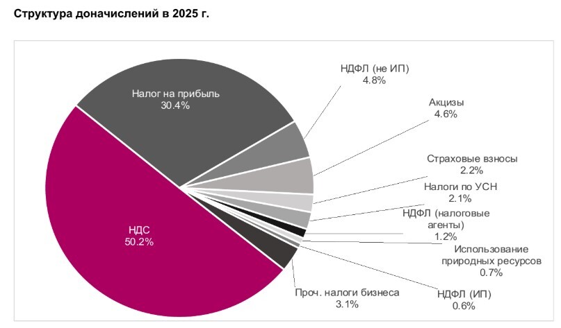 Объем налоговых доначислений в РФ за год вырос в полтора раза 1 Объем налоговых доначислений в РФ за год вырос в полтора раза 1