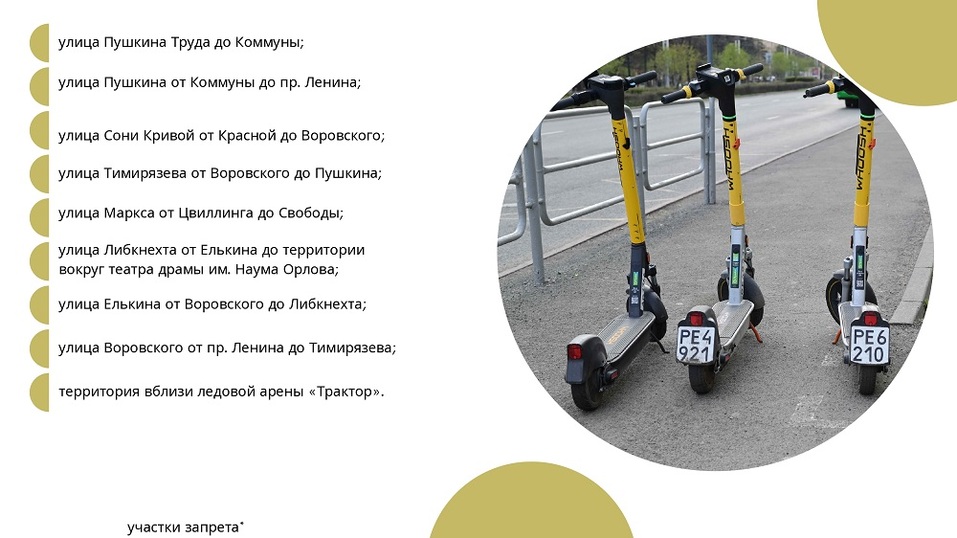 В Челябинске расширили зоны запрета и ограничения скорости для самокатов 3 В Челябинске расширили зоны запрета и ограничения скорости для самокатов 3
