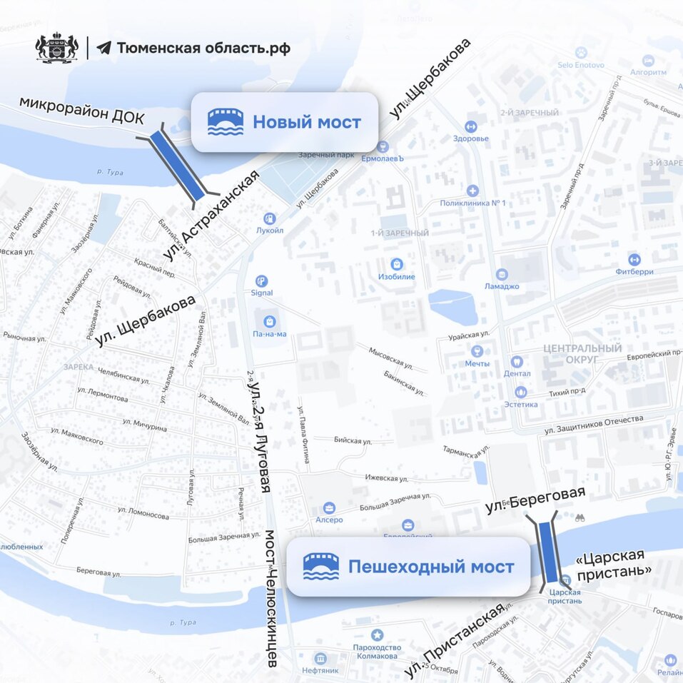 В Тюмени планируют построить мосты через Туру — для пешеходов и автомобилистов 1 В Тюмени планируют построить мосты через Туру — для пешеходов и автомобилистов 1
