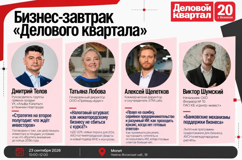 Как бизнесу не сбиться с курса: Новый бизнес-завтрак ДК уже скоро, 23 сентября 1 Как бизнесу не сбиться с курса: Новый бизнес-завтрак ДК уже скоро, 23 сентября 1