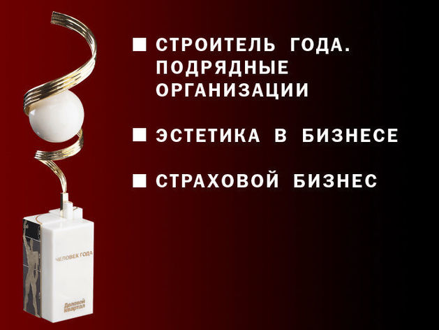 «Человек года». Лучшие в строительстве и страховании. А также впервые — Эстетика в бизнесе