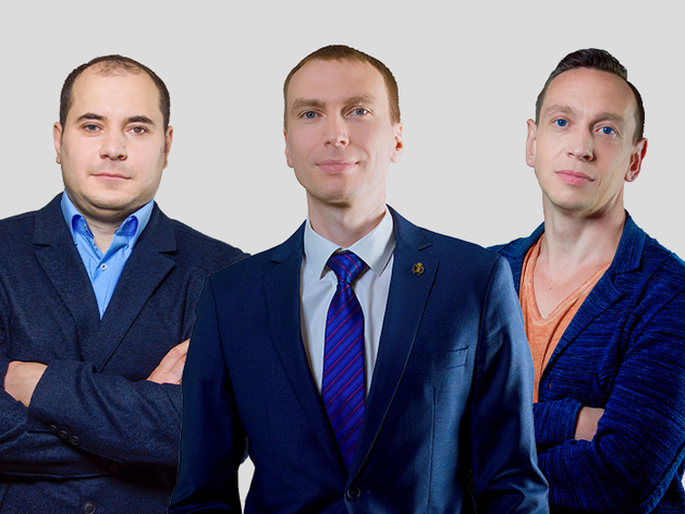 Слева направо: Александр Белослудцев, Александр Апексимов, Владислав Ташланов